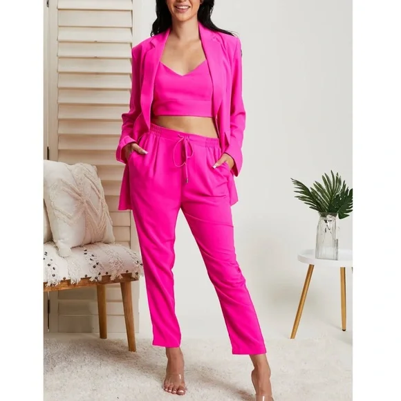 Womens Pant Suit With Bralette GeeGee Pants Jumpsuits Geegee Piece